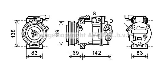 AVA QUALITY COOLING Компрессор, кондиционер HYK281